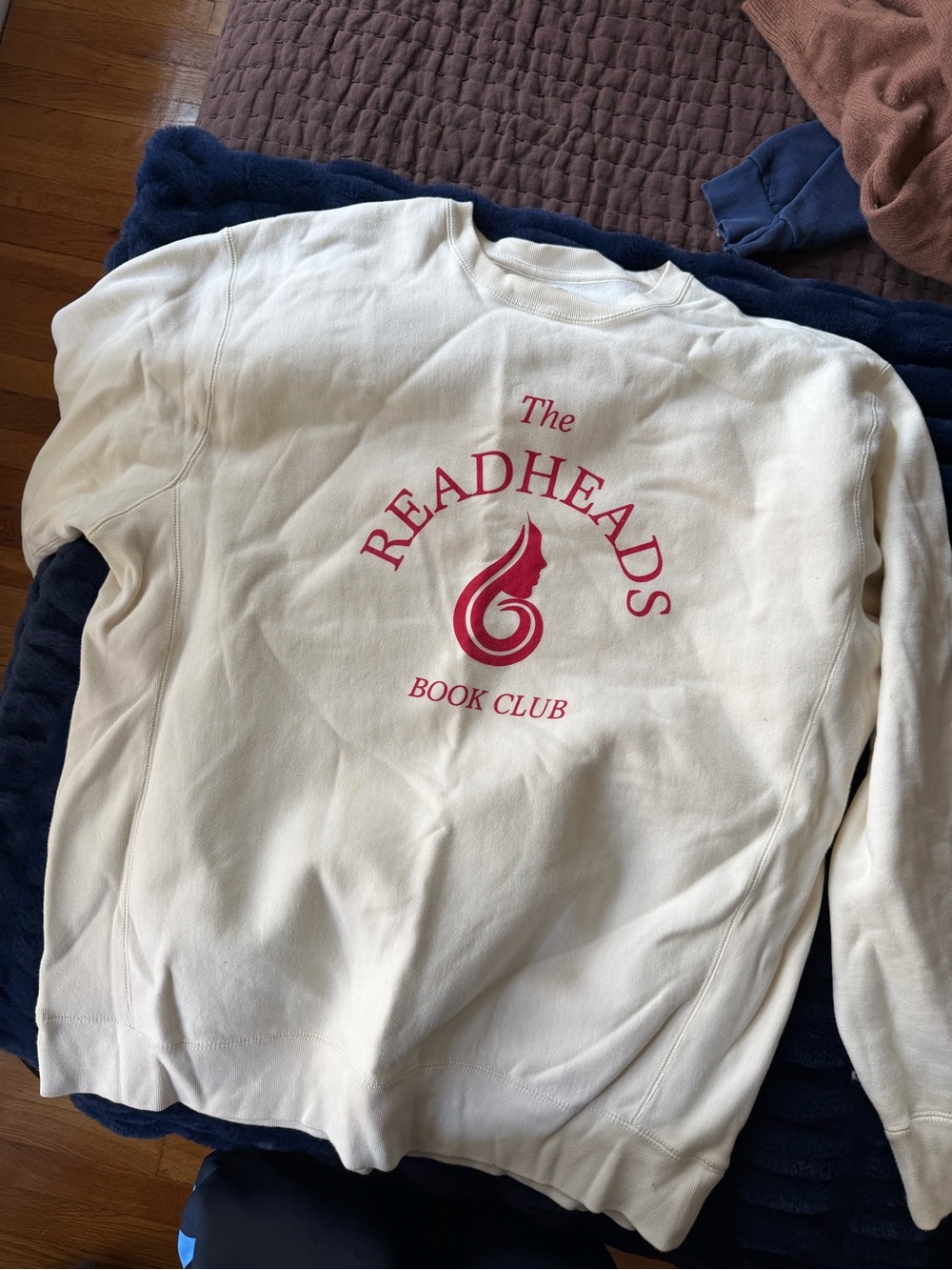 The Readheads Book Club - Cream Sweatshirt with Red Logo
